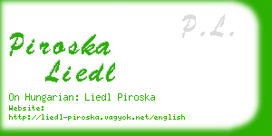 piroska liedl business card